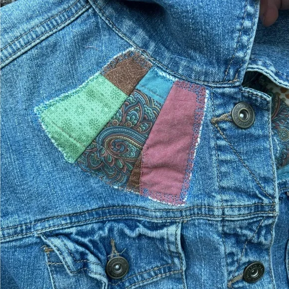 Upcycled St. John's Bay Classic Blue Denim Jacket - Picture 3 of 5